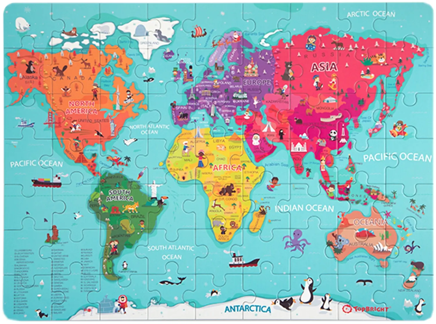 Topbright - PUZZLE WELTKARTE IN GLOBUS