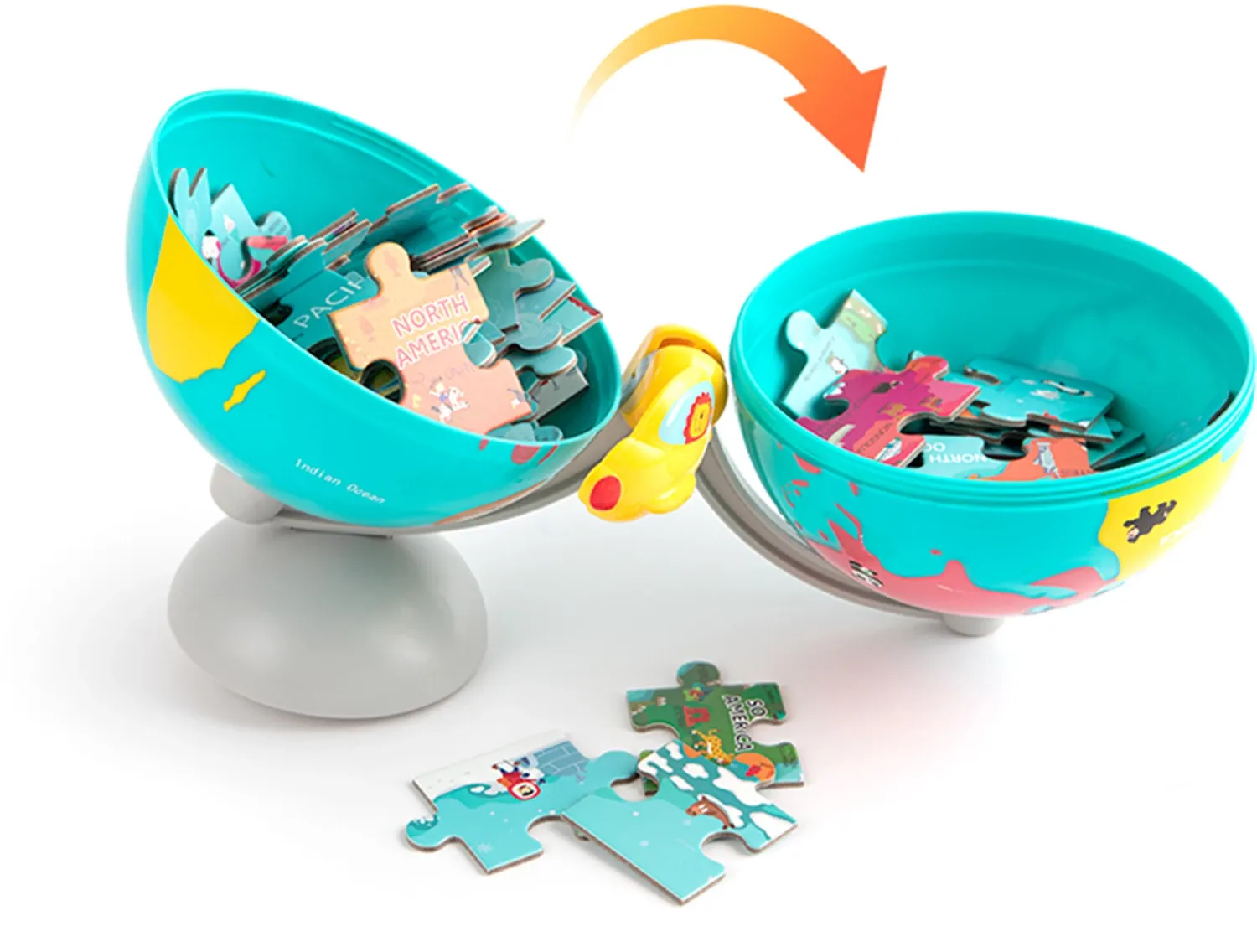 Topbright - PUZZLE WELTKARTE IN GLOBUS