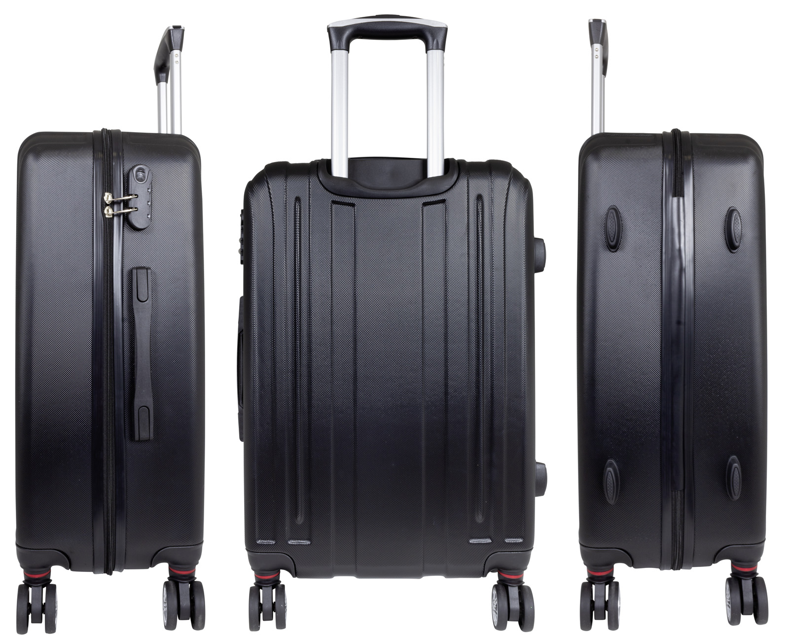 Dallas Reiseoffer – ABS Hartschale - Set - Schwarz