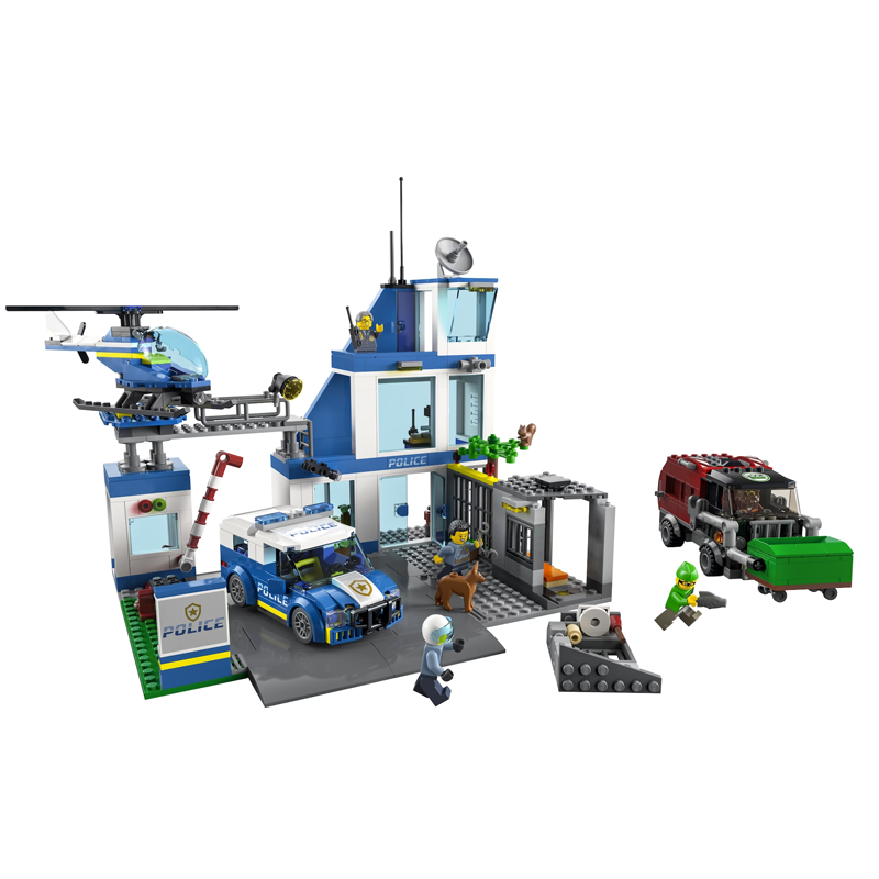 LEGO City Set 60316 Polizeistation mit Polizeiauto und Hubschrauber